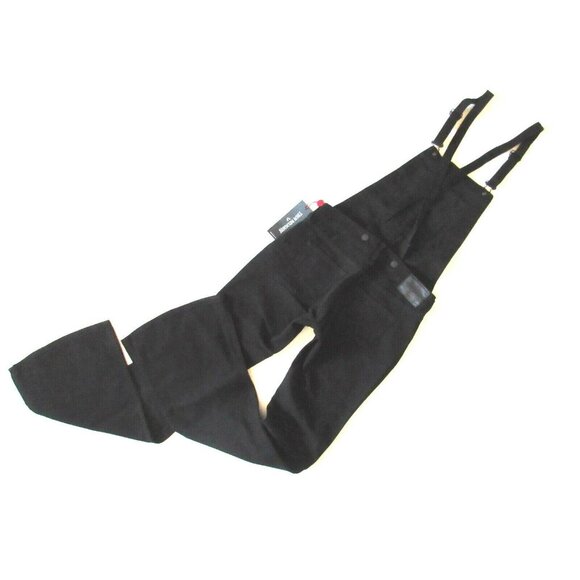 NWT True Religion Karlie in Jet Black Denim Overall Flare Jeans 25 x 34 $279 - Picture 9 of 12